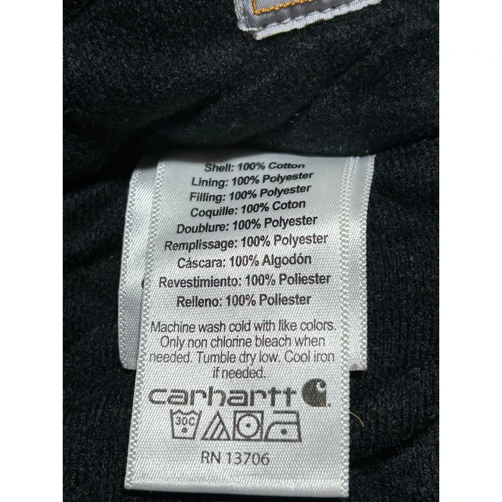 Carhartt Kids 2T Brown Duck Canvas Quilted Flannel Lined Hooded Active Jacket